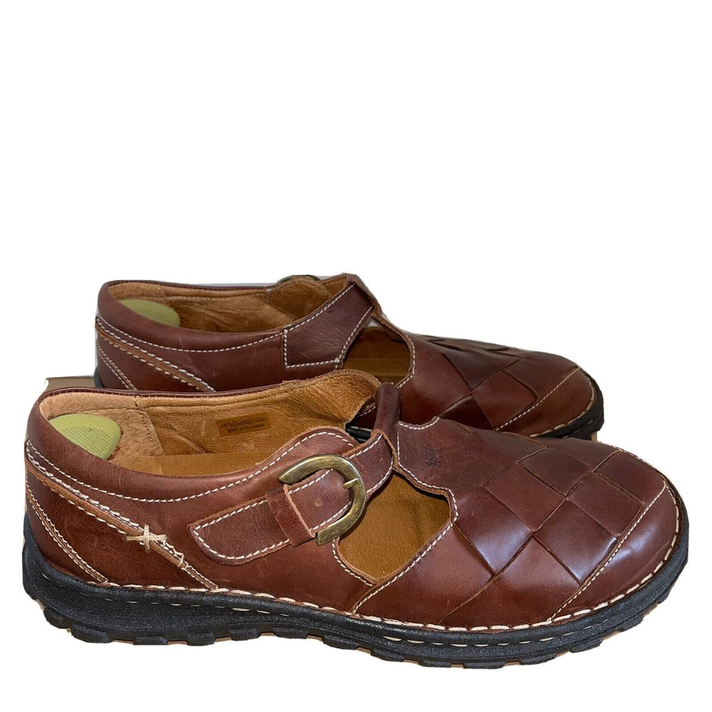 Joseph Seibel Brown Leather Comfort Fisherman Sandal Size 42 EU/10 USA